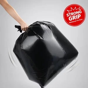 Custom Extra Large Black LDPE Heat Seal Tear-Resistant Leakproof Contractor Trash Bags for Construction