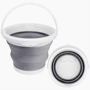 Custom Fold Collapsible Silicone Water Bucket Outdoor Camping Fishing Car Wash Bucket Round Portable Beach Sand Toy Bucket
