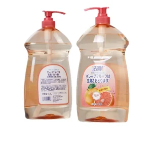 Custom Grapefruit Scented 1.3L Eco Friendly Dishwashing Liquid Household Food Grade Commercial Kitchen Detergent Large