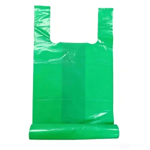 Custom Gravure Printing Reusable PE T Shirt Bags with Vest Handle and Custom Color for Supermarkets & Takeout