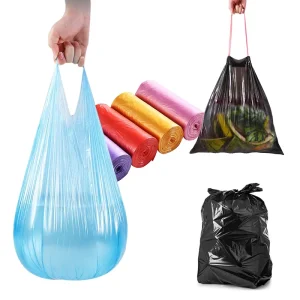 Custom HDPE Industrial Heavy-Duty 60-Gallon Embossed Garbage Bags for Kitchen Use
