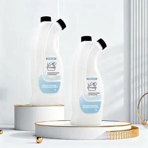 Custom HDPE Plastic 1L Dual Chamber Fabric Softener Liquid Laundry Detergent Bottle with Print Label