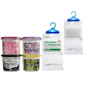Custom Hanging Moisture Absorber Bag Disposable Anti Damp Mildew Proof Dehumidifier Desiccant Box for Home Hotel