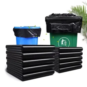 Custom Heavy-Duty Jumbo PE Trash Bags 50-120L Disposable Food Waste Packaging Moisture-Proof Heat Seal Custom Printing
