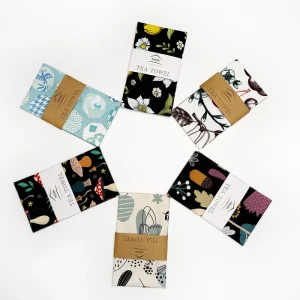 Custom High Quality Sustainable Floral 100% Cotton Kitchen Tea Towel Reusable Quick Dry Dish Towel