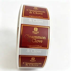 Custom Hot Gold Silver Foil Stamping Self Adhesive Label Roll Luxury Waterproof Sticker For Candle Reed Bottle Packaging