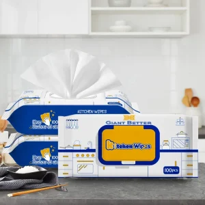 Custom Household Kitchen Multi Functional Oil and Dirt Surface Cleaning Wet Wipes Cleansing Wipes