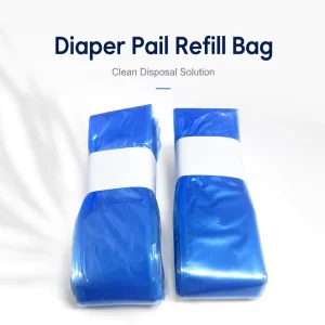 Custom Household PE Trash Bags Recyclable Baby Diaper Pail Refill Bags