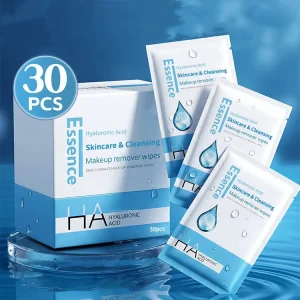 Custom Individual Package Hyaluronic Acid Makeup Removing Wipes 100% Biodegradable Facial Moisturizing Skin Care Makeup Wipes