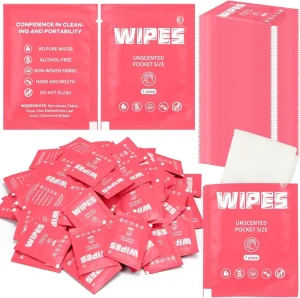 Custom Individually Wrapped Hand Cleaning Wipes Travel Pocket Size Unscented Wet Wipes Water Based All Purpose Cleansing Wipes