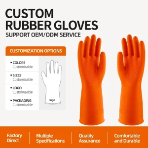 Custom Latex Household Work Gloves Industrial Safety Gloves