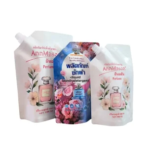 Custom Laundry Detergent Packaging Bag, Spouted Stand-Up Pouch, 1L and 2L