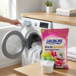 Custom Laundry Detergent Powder 280g Factory Washing Powder with Brightening Clothes Industrial Commercial Use Bulk Packing