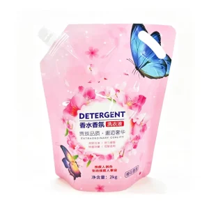 Custom Laundry and Dish Soap Refill Packaging Bag Stand-up Doypack Spout Pouch