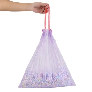 Custom Logo 13 Gallon Biodegradable LDPE Trash Bags with Drawstring for Household Use