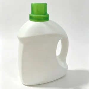 Custom Logo 1L 2L HDPE Plastic Laundry Detergent Bottle White Blue Yellow for Liquid Soap Packaging