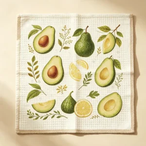 Custom Logo 30*30cm Microfiber Waffle Weave Printed Hand Tea Towel Quick Dry Absorbent for Gift
