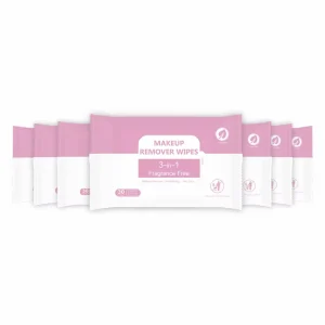 Custom Logo 30 Pcs 100% Plant Based Fragrance Free 3 in 1 Makeup Remover Wipes Face Wipes for Women Adults