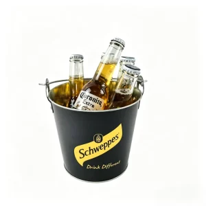 Custom Logo 3qt Galvanized Small Metal Buckets Wine Bar Beer Promotion Champagne Mini Bucket