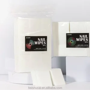 Custom Logo 500 Pcs Thicker Large Lint Free 3 Ply 60gsm Meltblown Nail Wipes Nail Art Gel Polish Remover