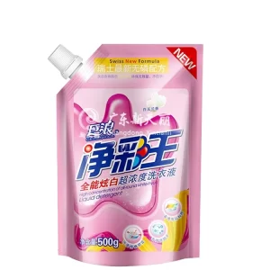 Custom Logo 500ml Laundry Detergent Liquid Spout Pouch Refill Bag