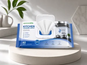Custom Logo 80 Count Eco-Friendly Disposable Non-Woven Kitchen Cleansing Wipes for Oil Stains Removal China Custom Brand