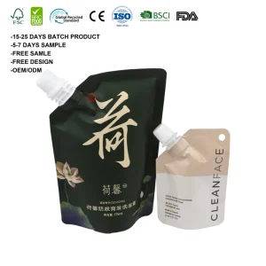 Custom Logo Aseptic Travel Refill Pouch Gravure Printing EVA for Shampoo Shower Gel Laundry Detergent Skincare Products Spout
