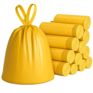 Custom Logo Biodegradable Drawstring Tearproof Leakproof Scented Commercial Household Trash Bags