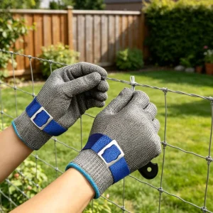 Custom Logo Breathable 316L Stainless Steel Cut Proof Gloves Ergonomic Anti Fatigue Gloves for Botanical Garden Maintenance