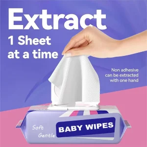 Custom Logo Disposable Baby Water Baby Wipes Super Soft Wet Towel Tissue Cleaning Non Woven Fabric