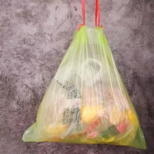 Custom Logo Eco Friendly Plastic Drawstring Trash Bags with Big Capacity
