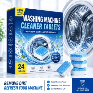 Custom Logo Effervescent Washing Machine Cleaner Tablets Remove Odor Dirt Limescale for All Washing Machines