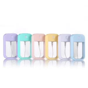 Custom Logo Empty Hand Sanitizer Plastic Card Spray Bottle 45ml White Perfume Mist Spray Bottle Pocket Sized Bottles