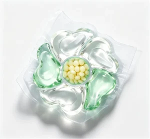 Custom Logo Flower Shaped Laundry Capsules 6 Chamber Pods Biodegradable Private Label OEM Factory
