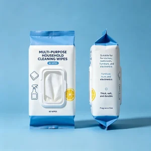 Custom Logo Fragrance Free Multi Purpose Cleaning Wipes for Kitchen Bathroom Disposable Cleansing Wet Tissue