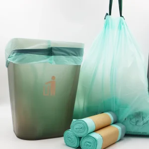 Custom Logo Gravure Printed Drawstring Trash Bag 5 13 30 39 Gallon Heavy Duty Compostable Household Kitchen Bin Liner