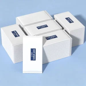 Custom Logo Hand Mouth Cleaning Wet Wipe Mini Single Piece Disposable Nonwoven Advertising Restaurant Cleansing Wet Tissue Wipes