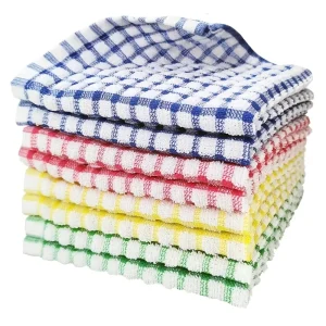 Custom Logo Kitchen Towel Quick Dry Cotton Dish Cleaning Cloth Woven Toallas De Cocina Hand Towels