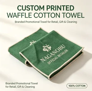 Custom Logo Microfiber Waffle Weave Promotional Printed Hand Towel Compressed Quick Dry Absorbent for Gift
