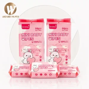 Custom Logo Mini Soft Wet Wipes Individual Pack Disposable Single Sachet Travel Tissue Nonwoven Hand Wipes Extra Soft Hotel