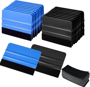Custom Logo Plastic Felt Edge Squeegee for Car Vinyl Scraper Decal Applicator Tool