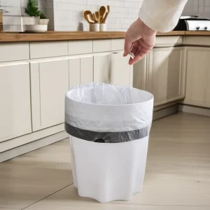 Custom Logo Printing Drawstring Garbage Bag Interleaved Plastic Trash Bag