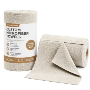 Custom Microfiber Cleaning Cloth Kitchen Cloths Reusable Tear Away Towels Cleaning Cloths Roll