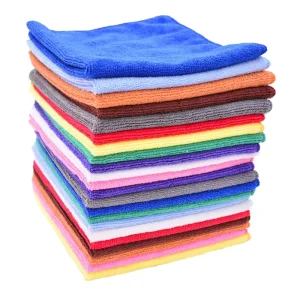 Custom Microfiber Kitchen Dish Towel Yellow Colorful Woven Cloth for Quick-Dry Cleaning Supplied for Household Use
