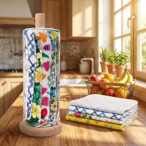 Custom Microfiber Kitchen Towel Reusable Dish Cloth Digital Print Tea Towel for Household Cleaning
