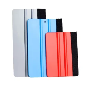 Custom Microfiber Soft Felt Wrap Squeegee Multipurpose Vinyl Tools with Plastic Handle for Car Detailing Screen Printing Scraper
