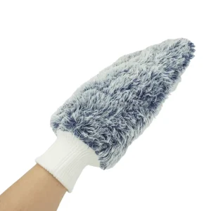 Custom Microfiber Wash Mitt Hot Selling Multicolor Blue White Car Detailing Polishing Micro Fiber Mitts Gloves for Car Cleaning