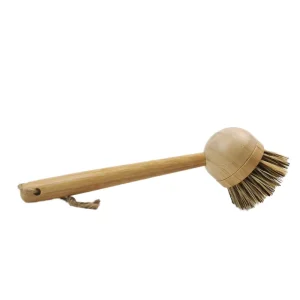 Custom Mini Beech Sisal Kitchen Cleaning Set Wooden Hand Dish Scrub Pot Detergent Brush