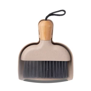 Custom Mini Dustpan and Brush Set with Bamboo Handle Small Broom and Dustpan Set for Home Usage Everyday Season