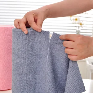 Custom Multi Purpose Reusable Rag Kitchen Towel Microfiber Dish Cleaning Cloth Roll with Tear Away Feature for 30, 50, 75 Pack